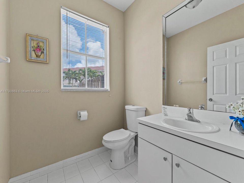 Half bathroom downstairs