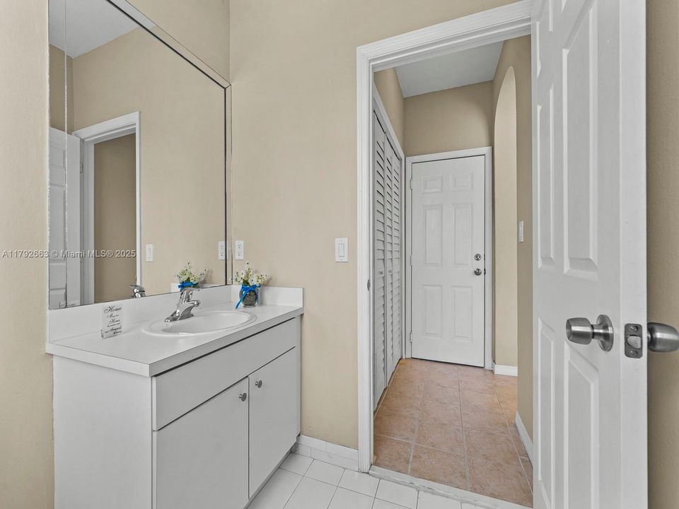 Half bathroom downstairs