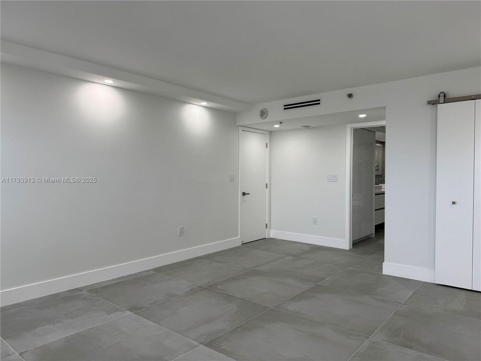 Closet with barn door