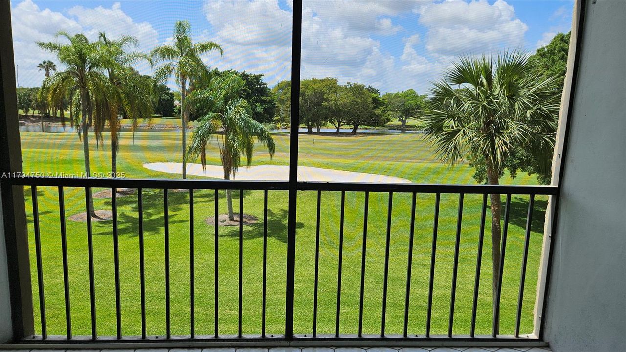 Golf Course view from living room