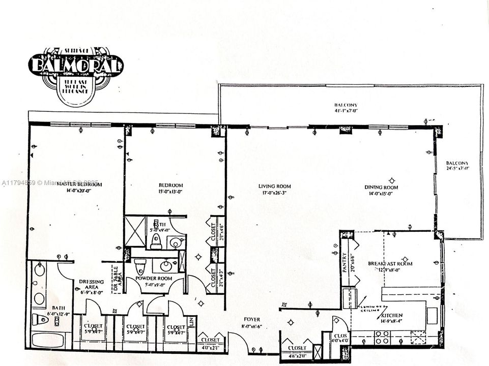 Floor plan unit A Line