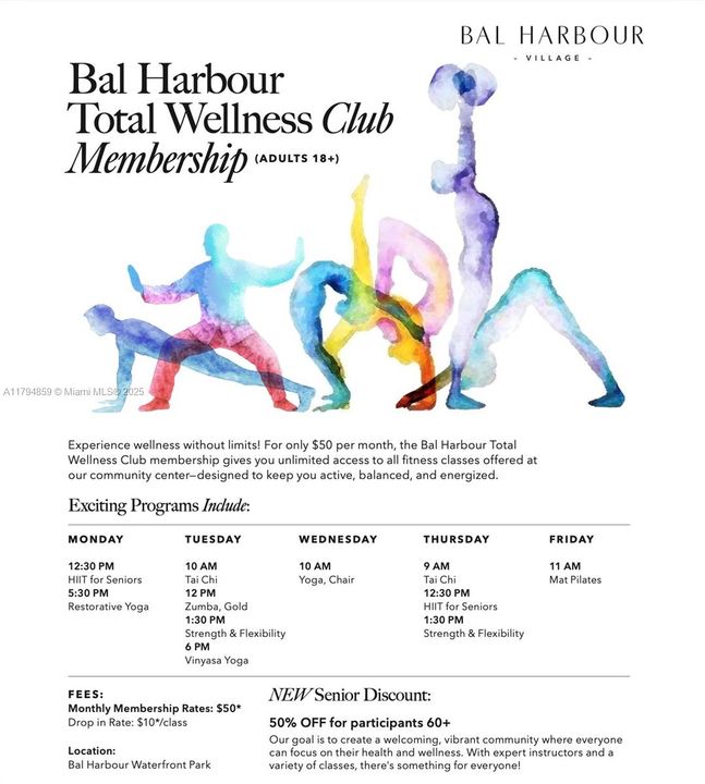 Bal Harbour Village's new schedule for Bal Harbour Residents.
