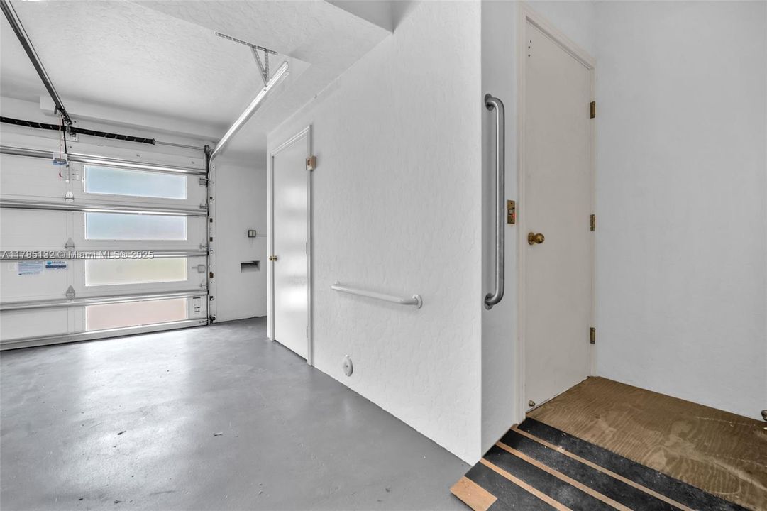 2 Car Garage with ramp to elevator