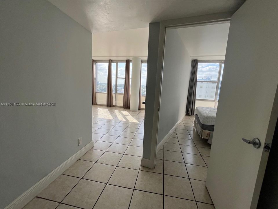 Bedroom is on the right