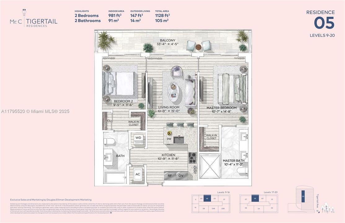 For Sale: $1,495,000 (2 beds, 2 baths, 982 Square Feet)