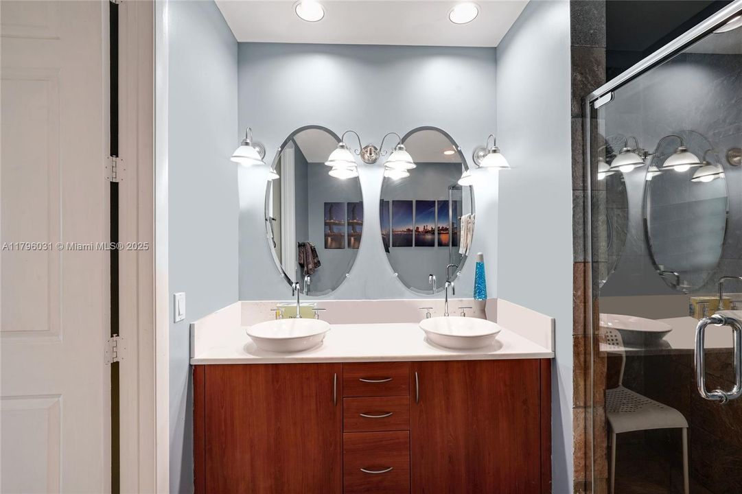 Master Bathroom Double Vanity and Shower!