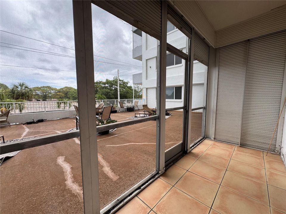 Private, screened patio with access to rarely-used common patio