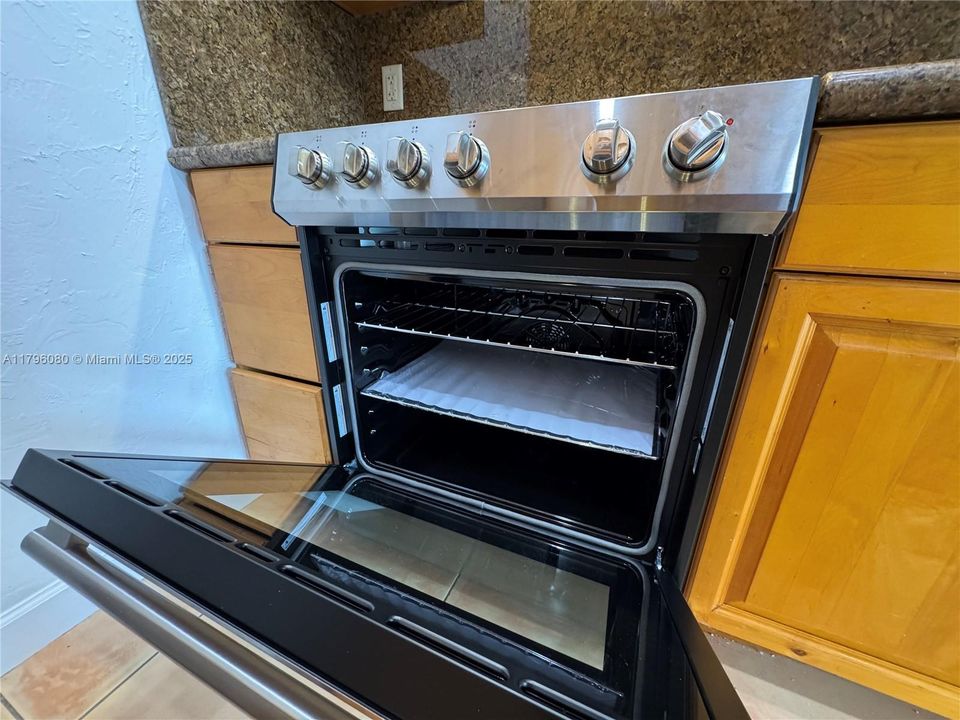 All new stainless steel appliances