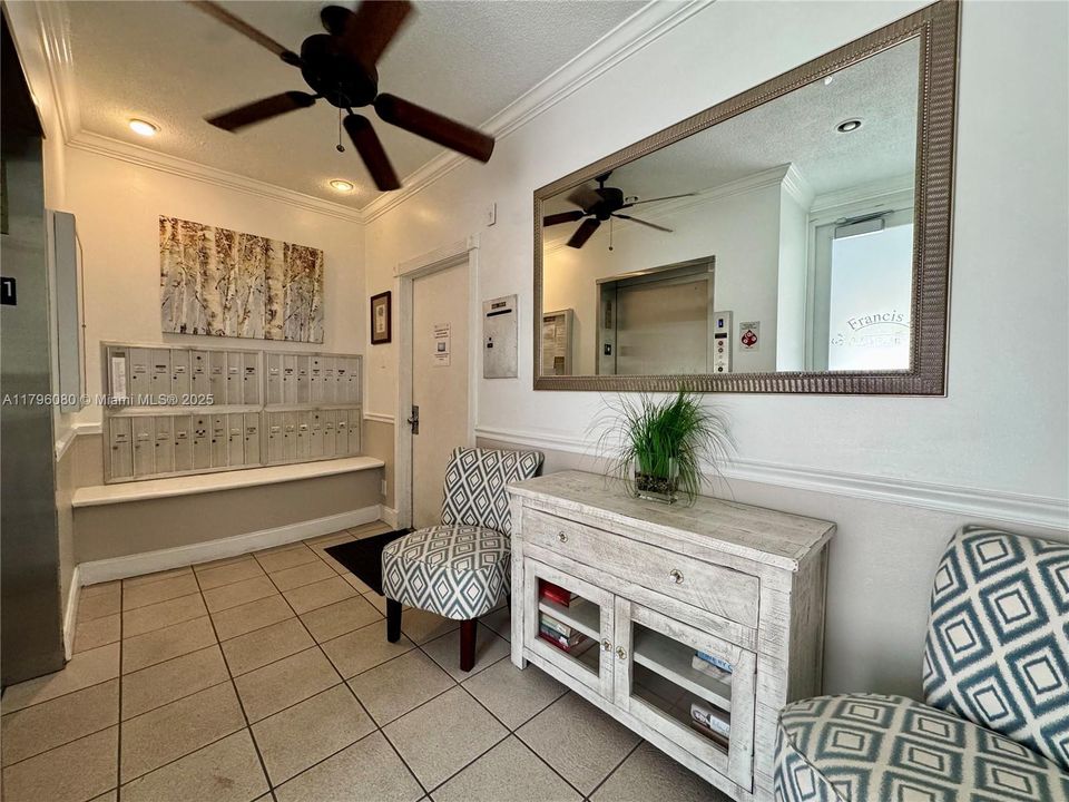 First floor elevator lobby