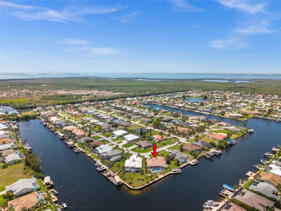 Aerial View of the Intersecting 200 foot canals