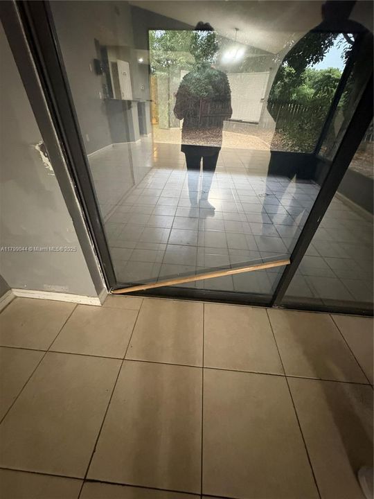 sliding door to patio