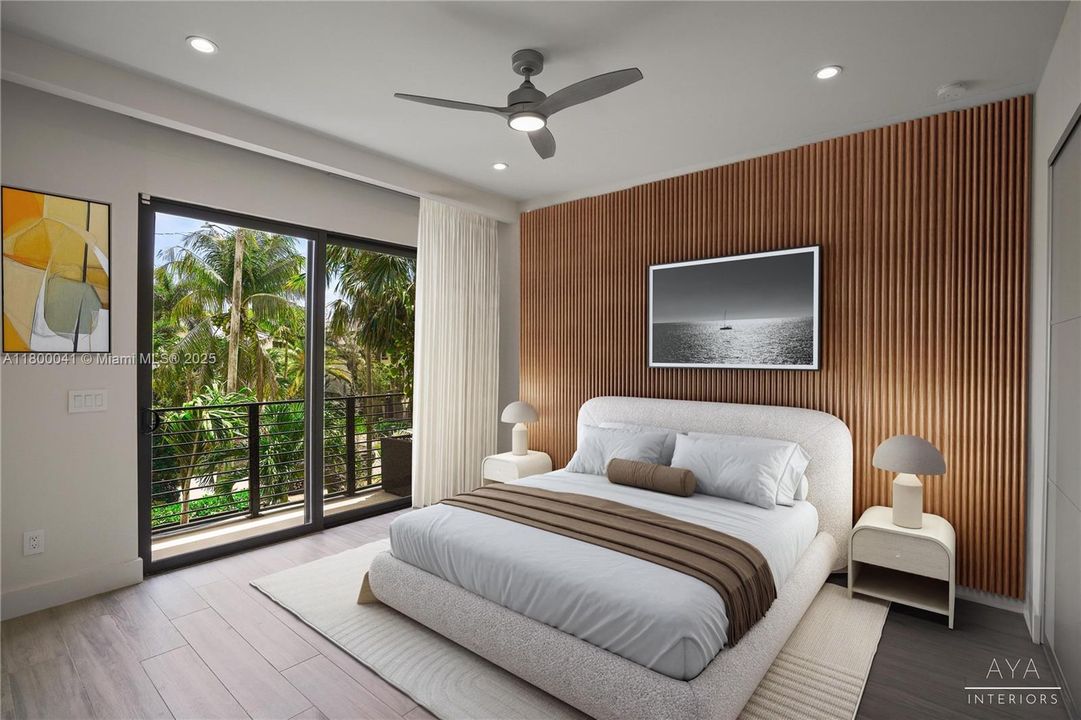 Photo is digitally rendered by Aya Interiors and is intended to service solely as a reference.