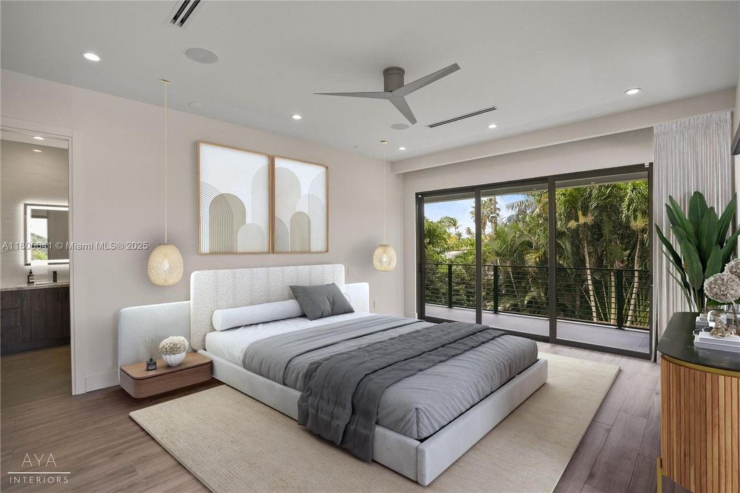 Photo is digitally rendered by Aya Interiors and is intended to service solely as a reference.