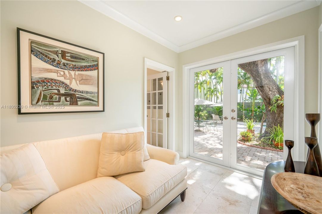 Seating Area Leading to the Picturesque Backyard