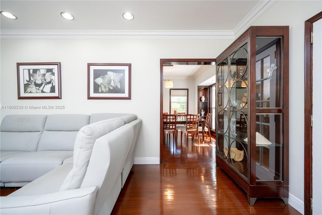 Living Room with View towards Formal Dining