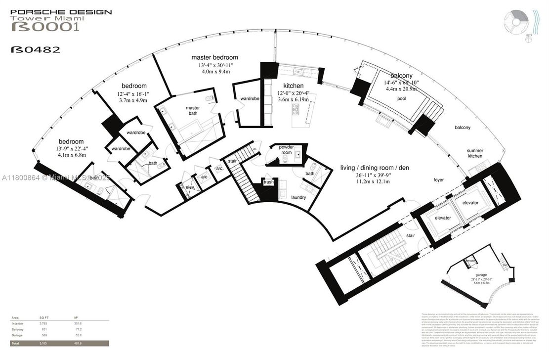 На продажу: $4,635,000 (4 спален, 4 ванн, 3785 Квадратных фут)