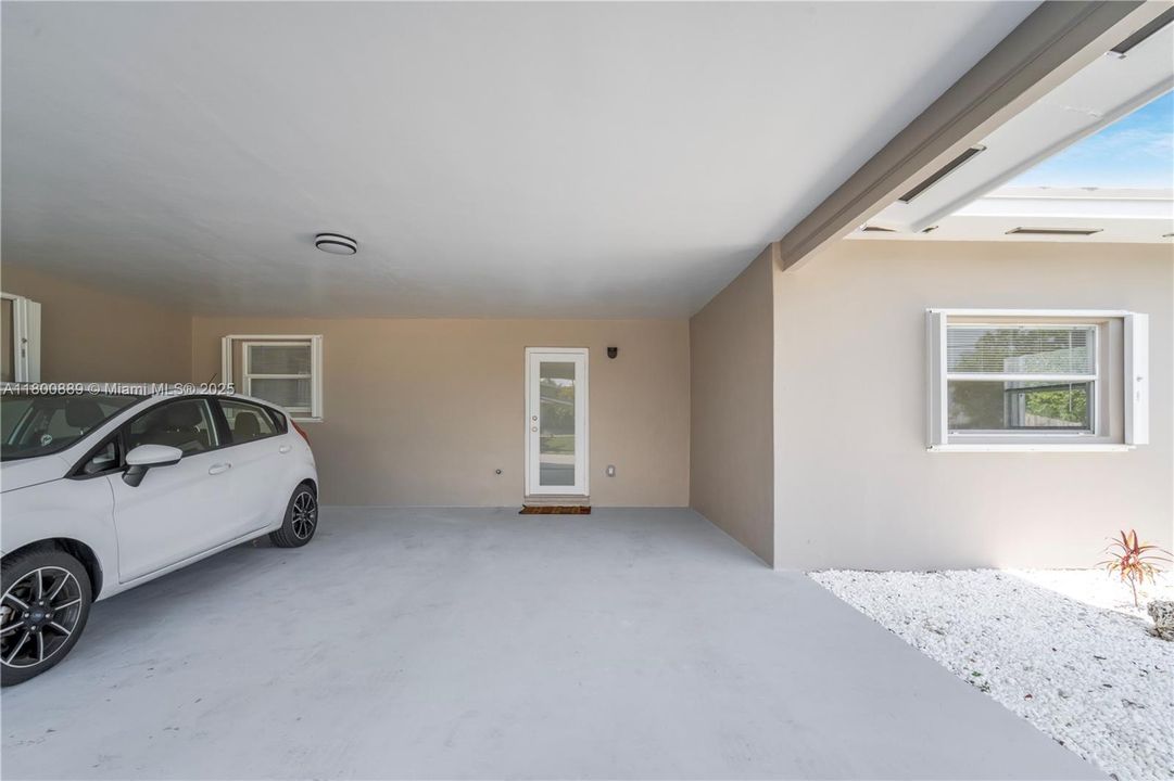 Entrance door from the carport.