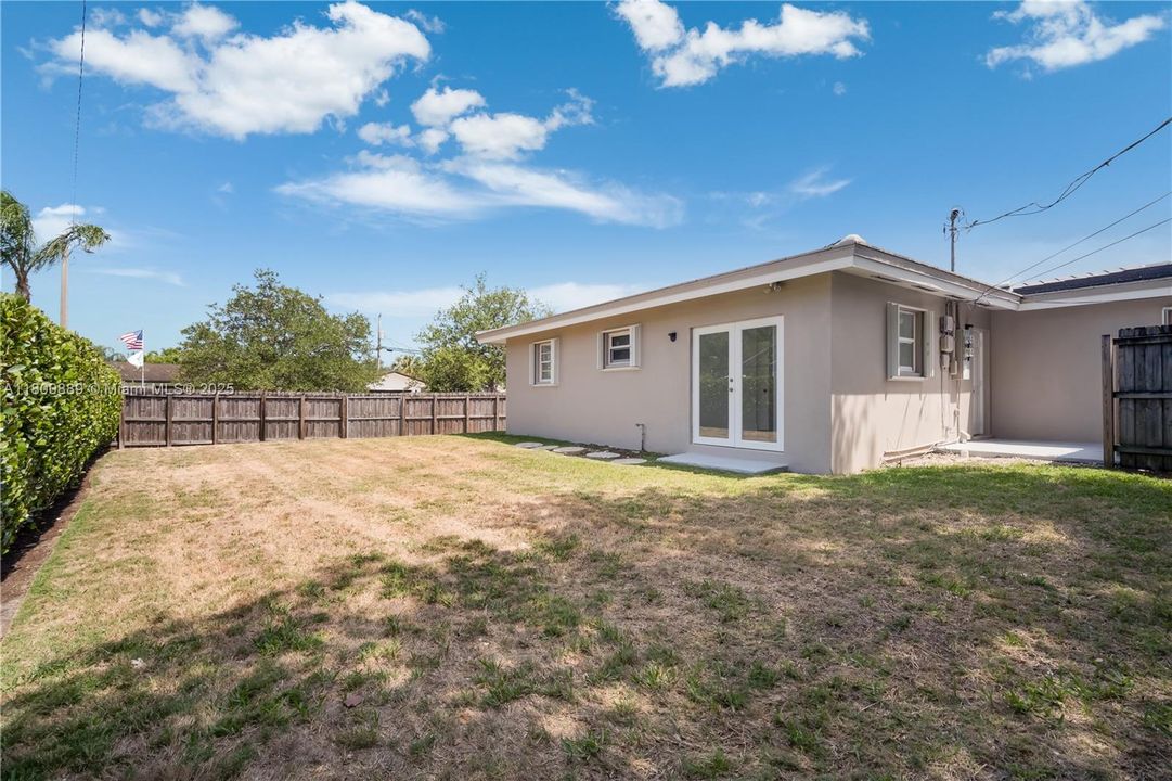 Large backyard