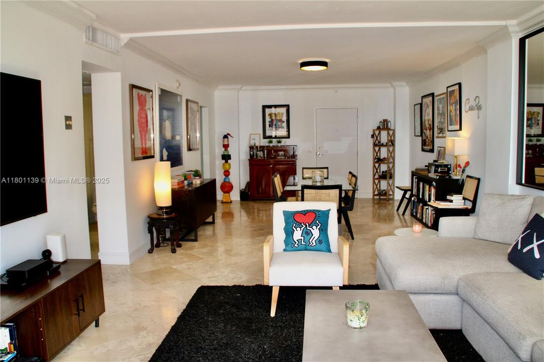 Living room dining area