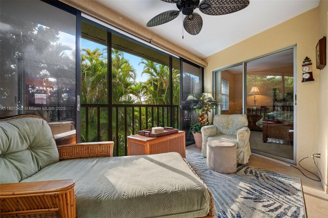 Lanai bathed in Sun and Greenery