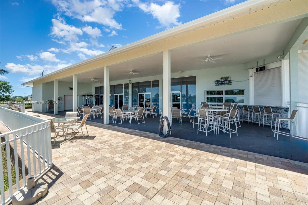 Seating area at pool