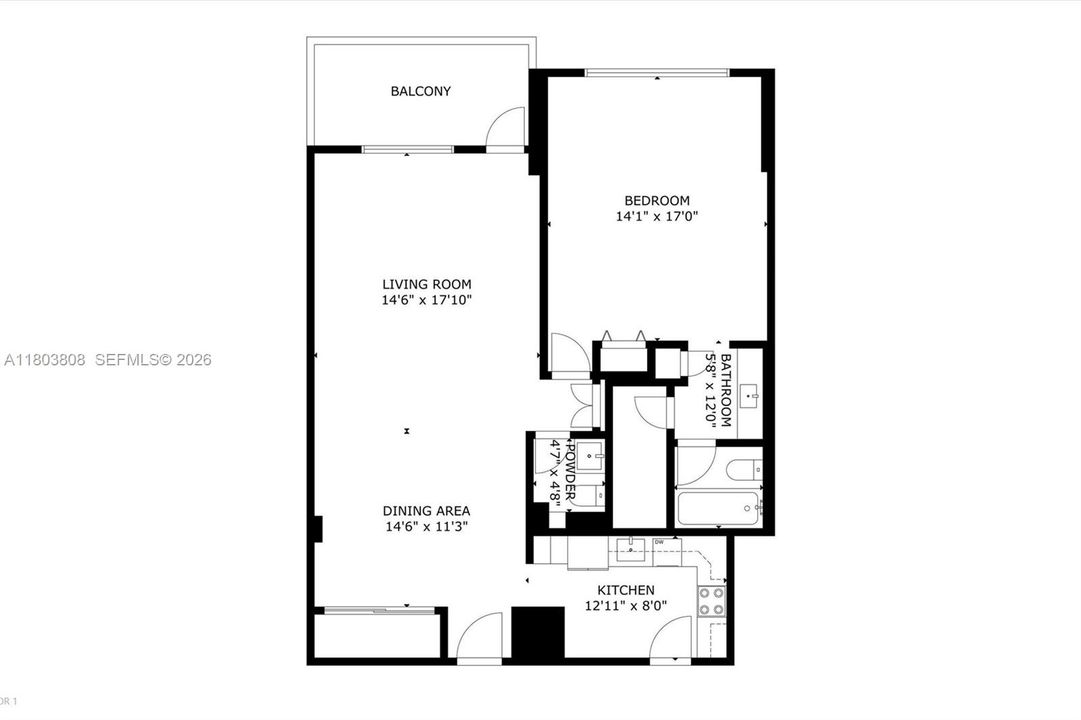 For Sale: $575,000 (1 beds, 1 baths, 929 Square Feet)