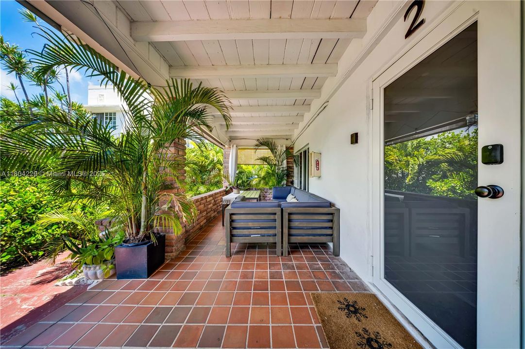 View of private patio for Unit #2