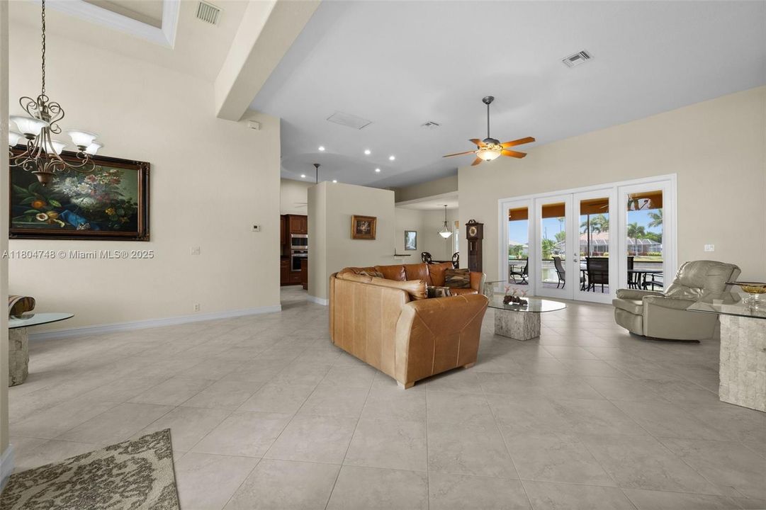 A view of the living room from the entry