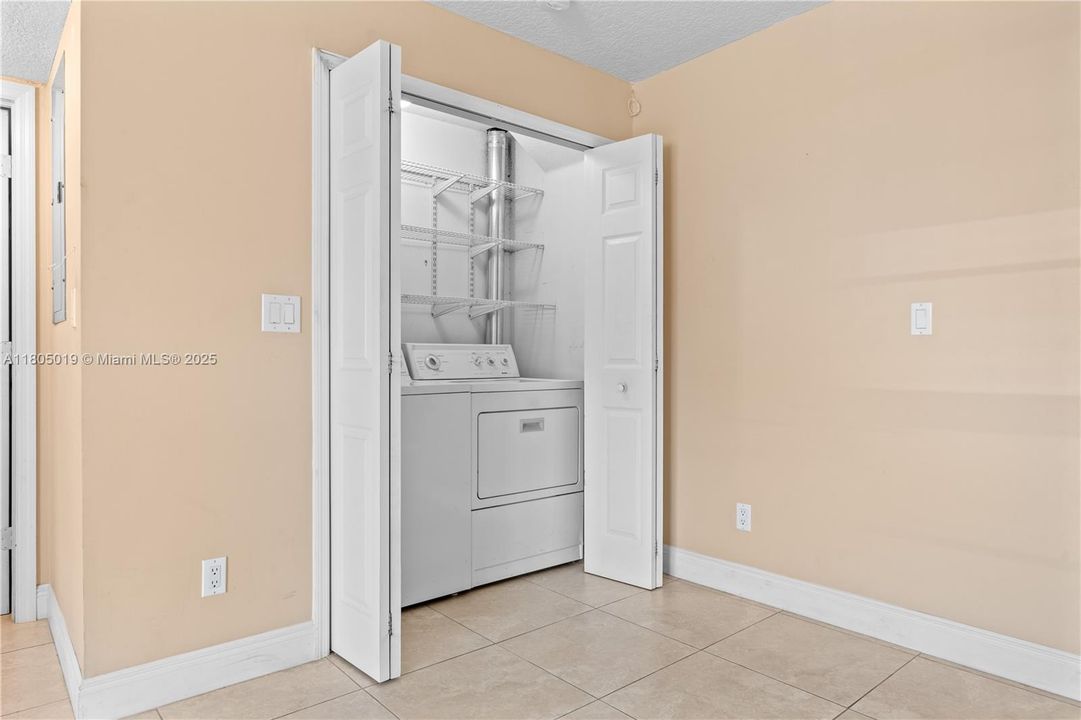 View of the kitchen from the family room.