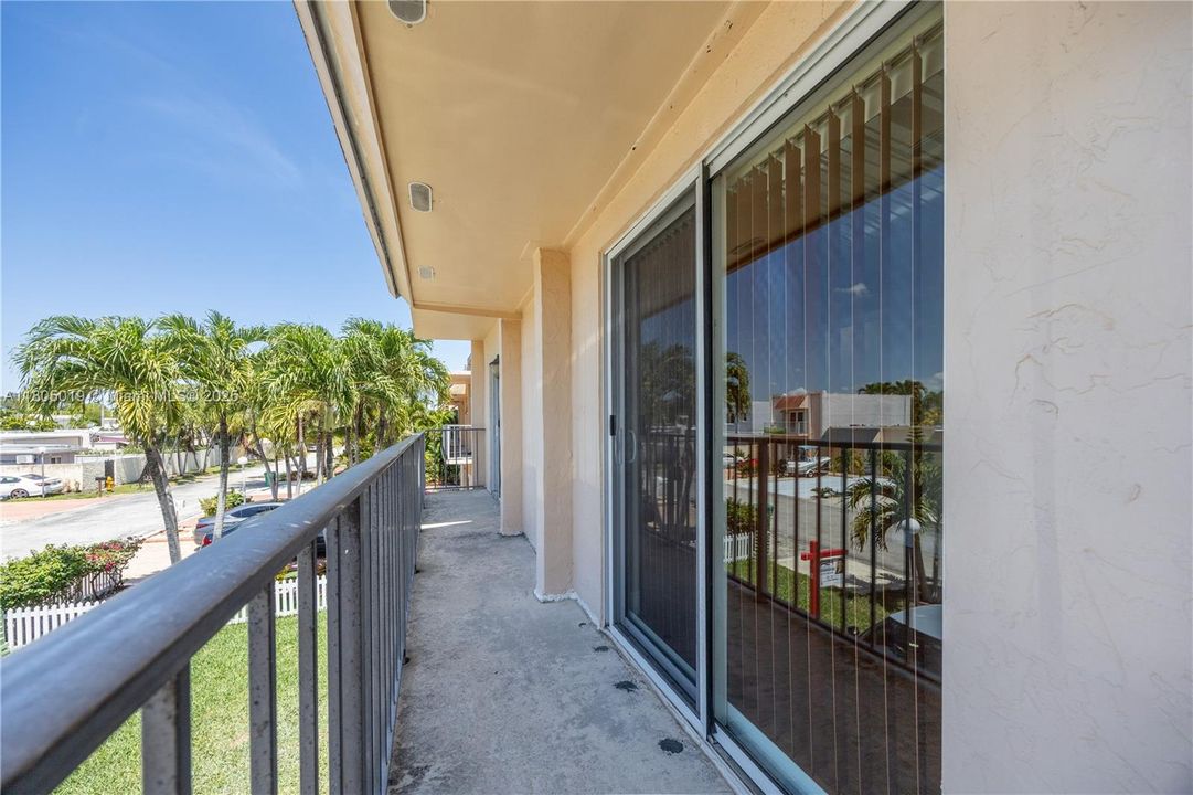 Long balcony accessed from the first and Master bedroom.