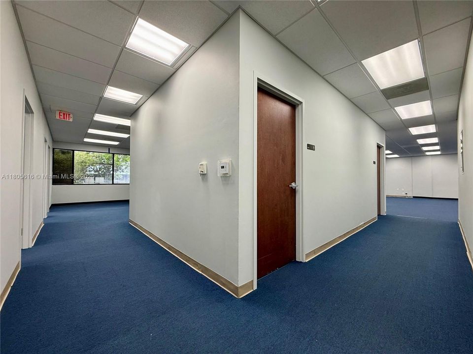 Hallways and bathroom doors