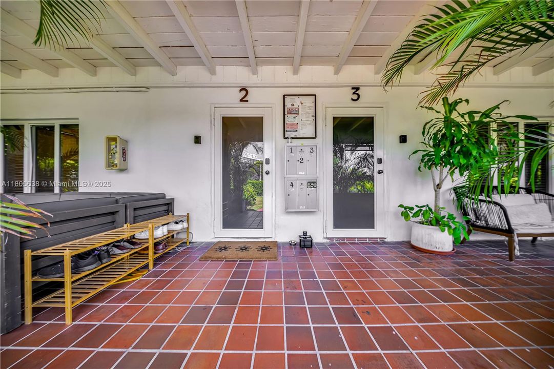 UNIT 2 AND 3 ENTRANCE VIEW- BOTH WITH THEIR PATIOS