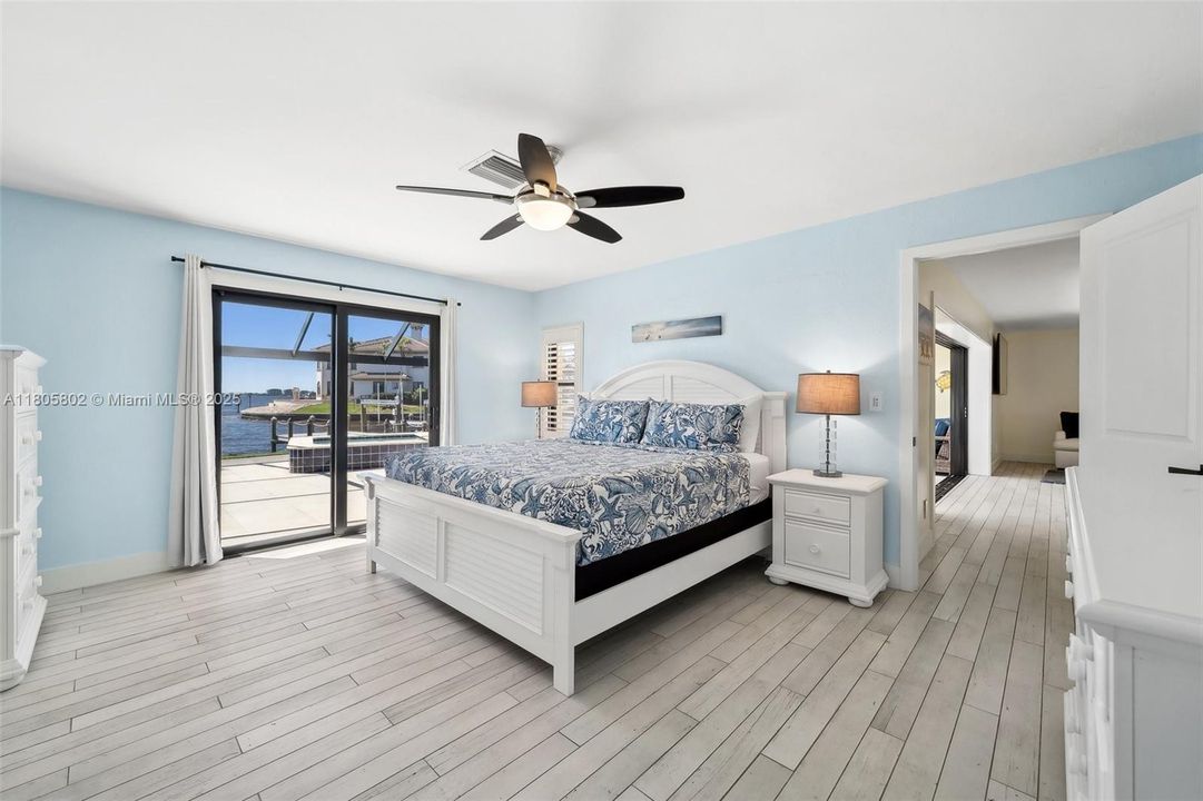 Master Bedroom just steps from the Pool and Spa