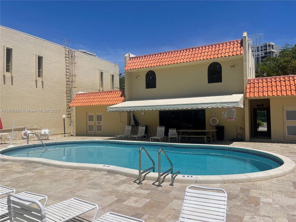 Pool across the street from townhome