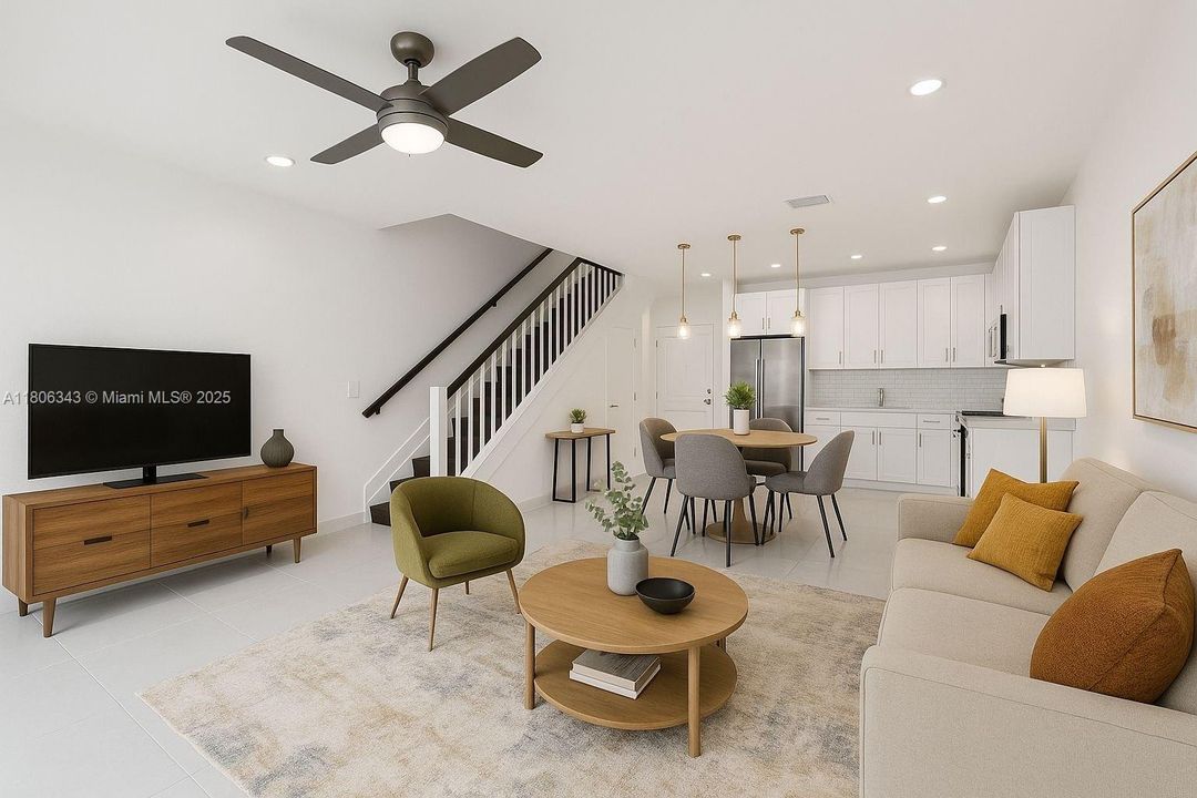 Virtually staged photo