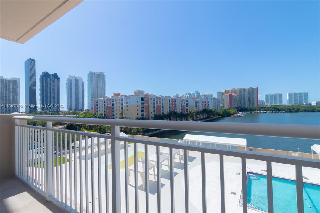 Pool area view from balcony