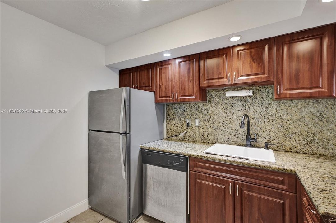 Freshly painted, updated kitchen