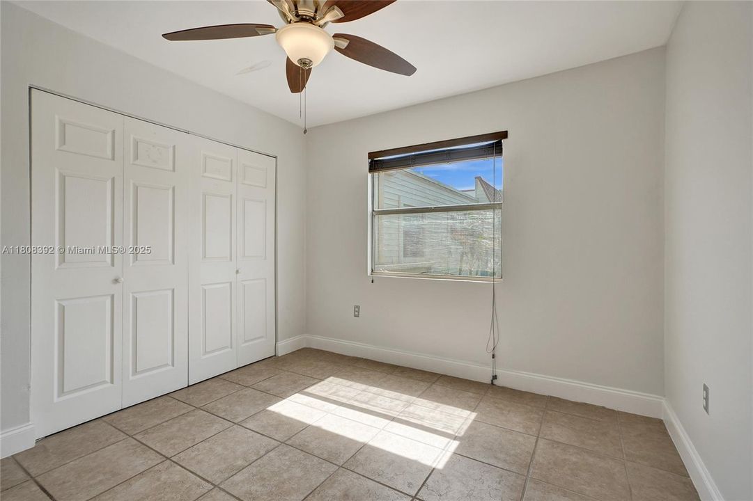 Bedroom #2 of 2 has huge wall to wall closet