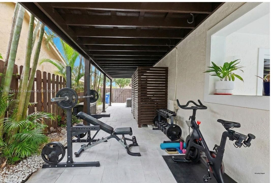 3rd Covered Patio side of the house staged