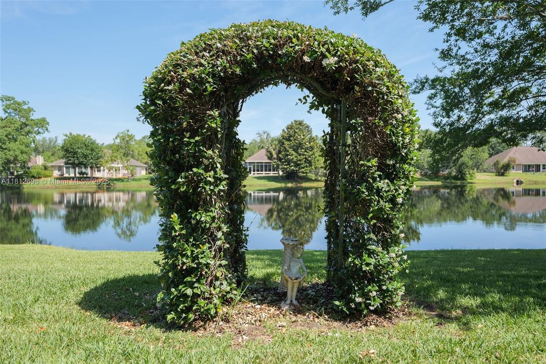 Beautiful Garden Arbor adding to the view