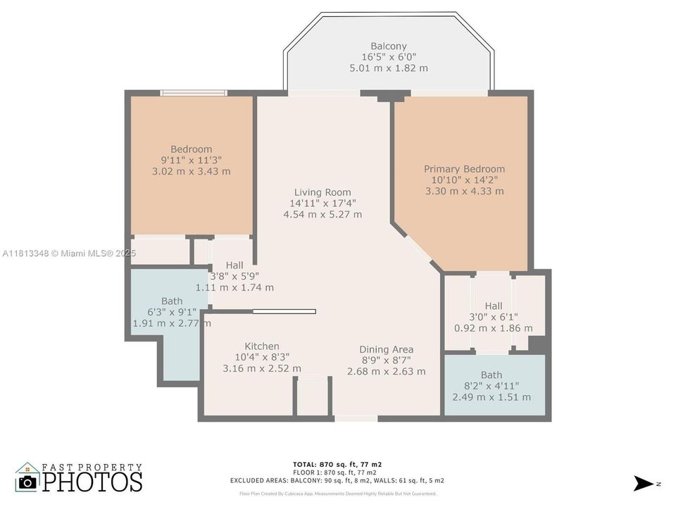 Recently Sold: $525,000 (2 beds, 2 baths, 870 Square Feet)