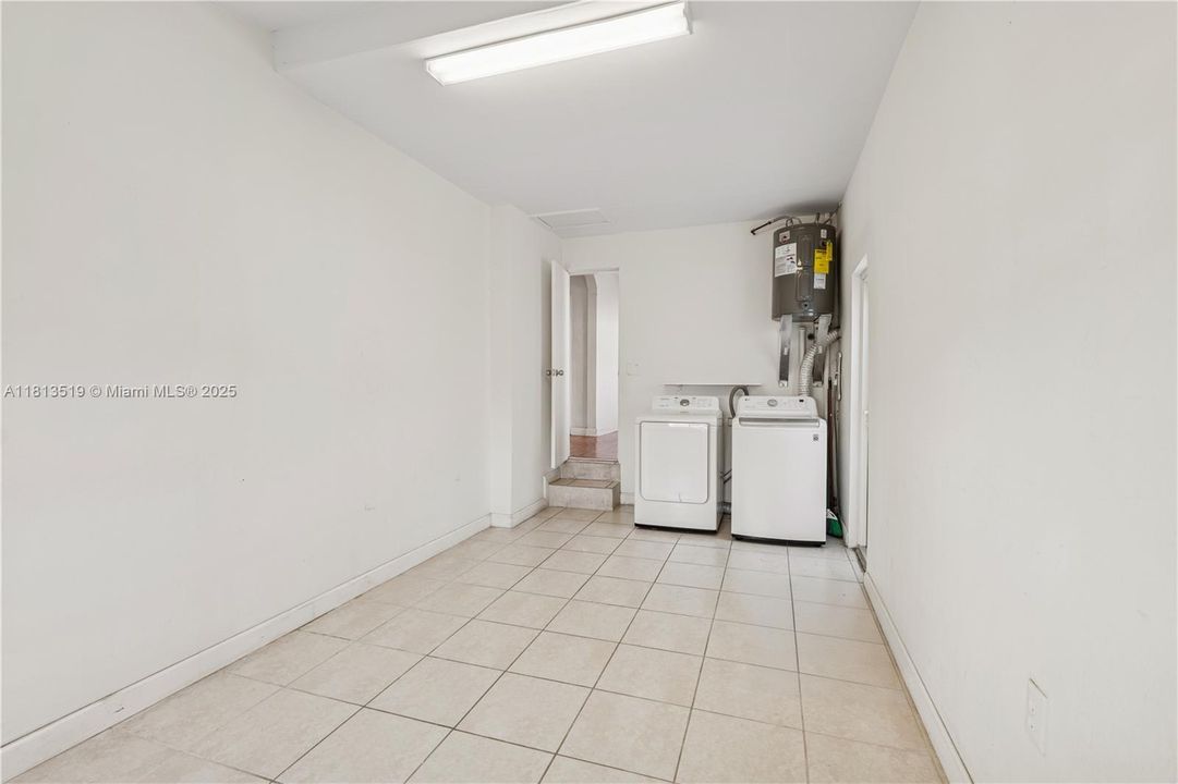 laundry in converted garage
