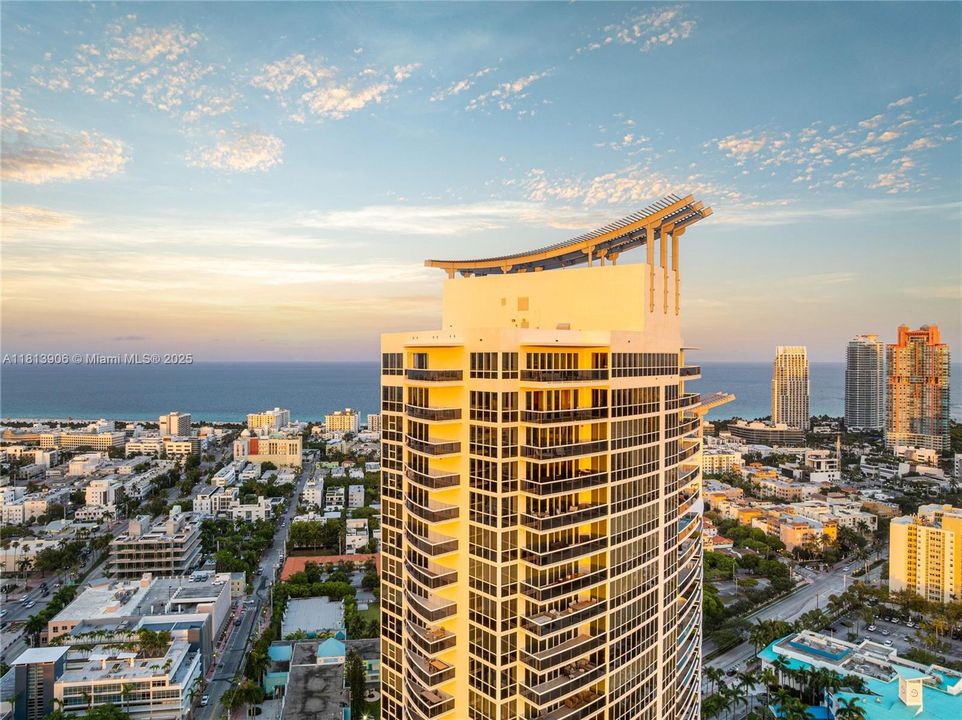 The Miami sunset illuminating the Murano Grande—simply breathtaking. Just wow.