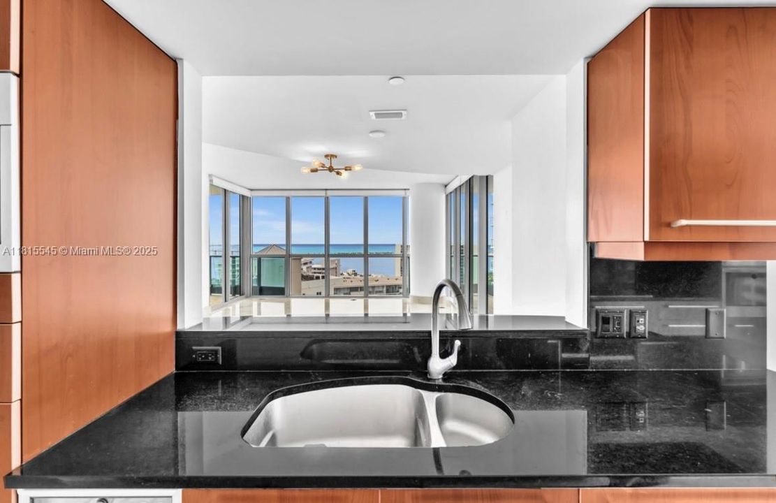 Built-In Coffee Maker, Wall Oven, Microwave/Oven Combo, Electric Cooktop, Vent hood, Sub-Zero Built-In Refrigerator & Freezer, Built-In Wine Cooler, Double Stainless Steel Sink.