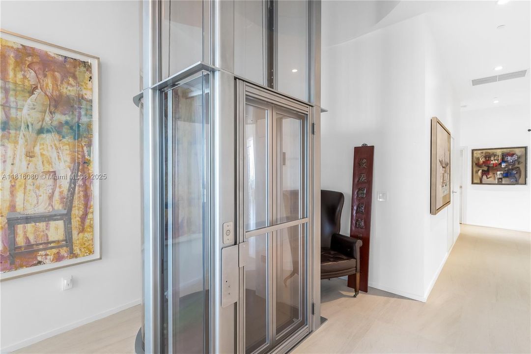 Elevator to private pool and roof top terrace