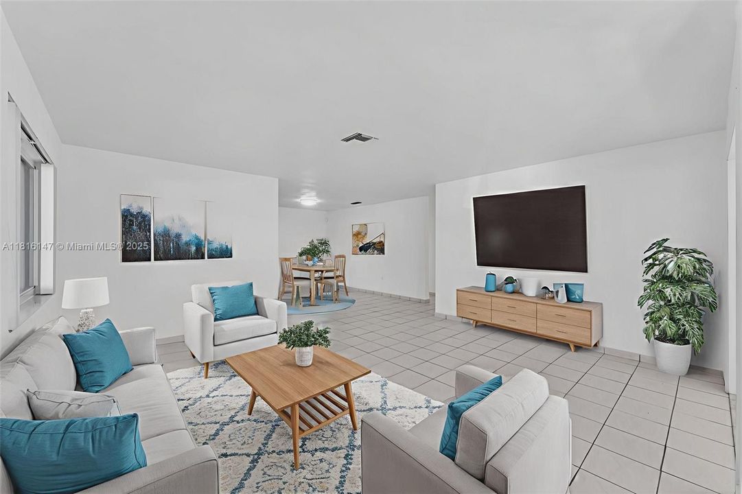 Flex room Virtually staged