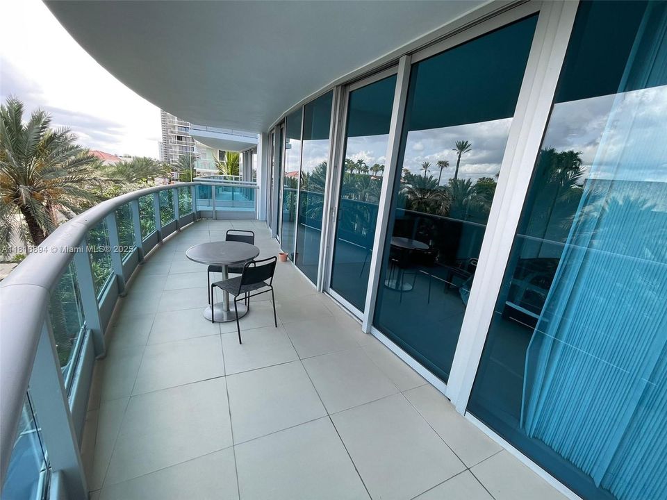 Floor to ceiling glass to large terraces