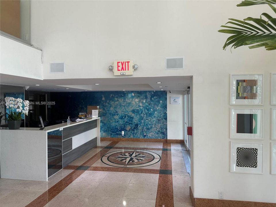 Lobby Entrance with Security