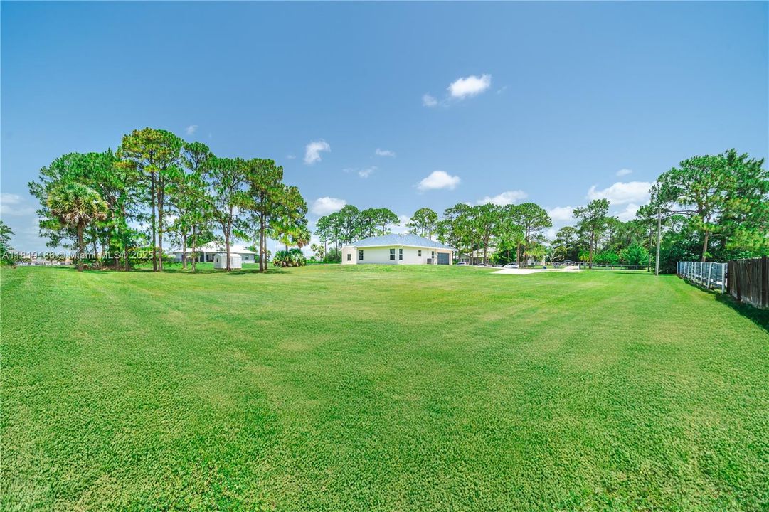 Large Backyard Over an Acre of Land