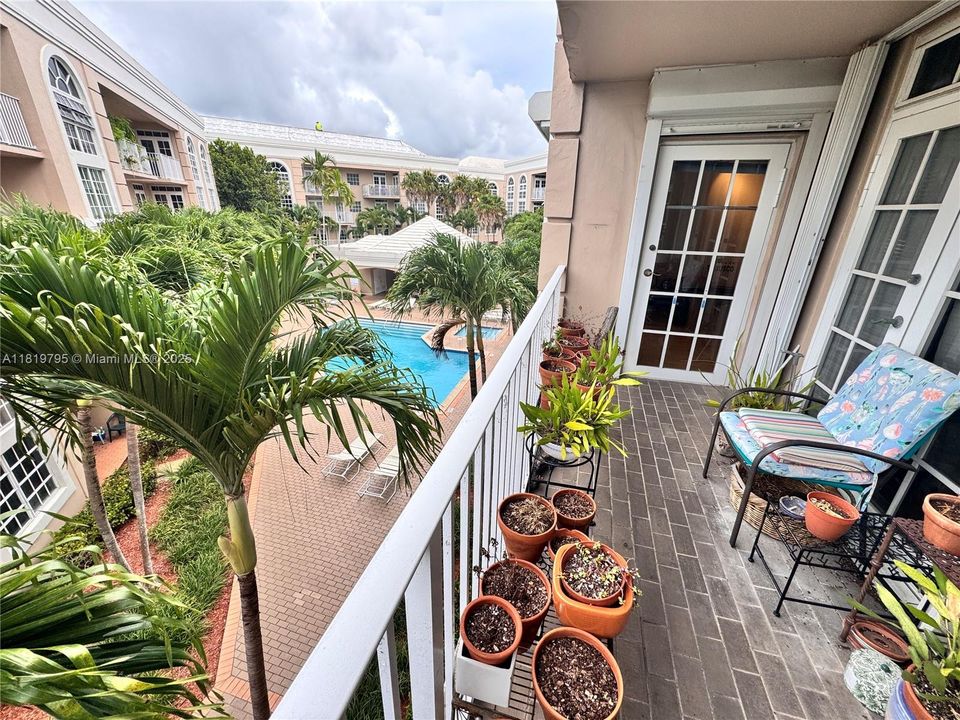 Balcony Overlooking Pool